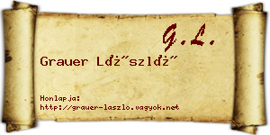 Grauer László névjegykártya